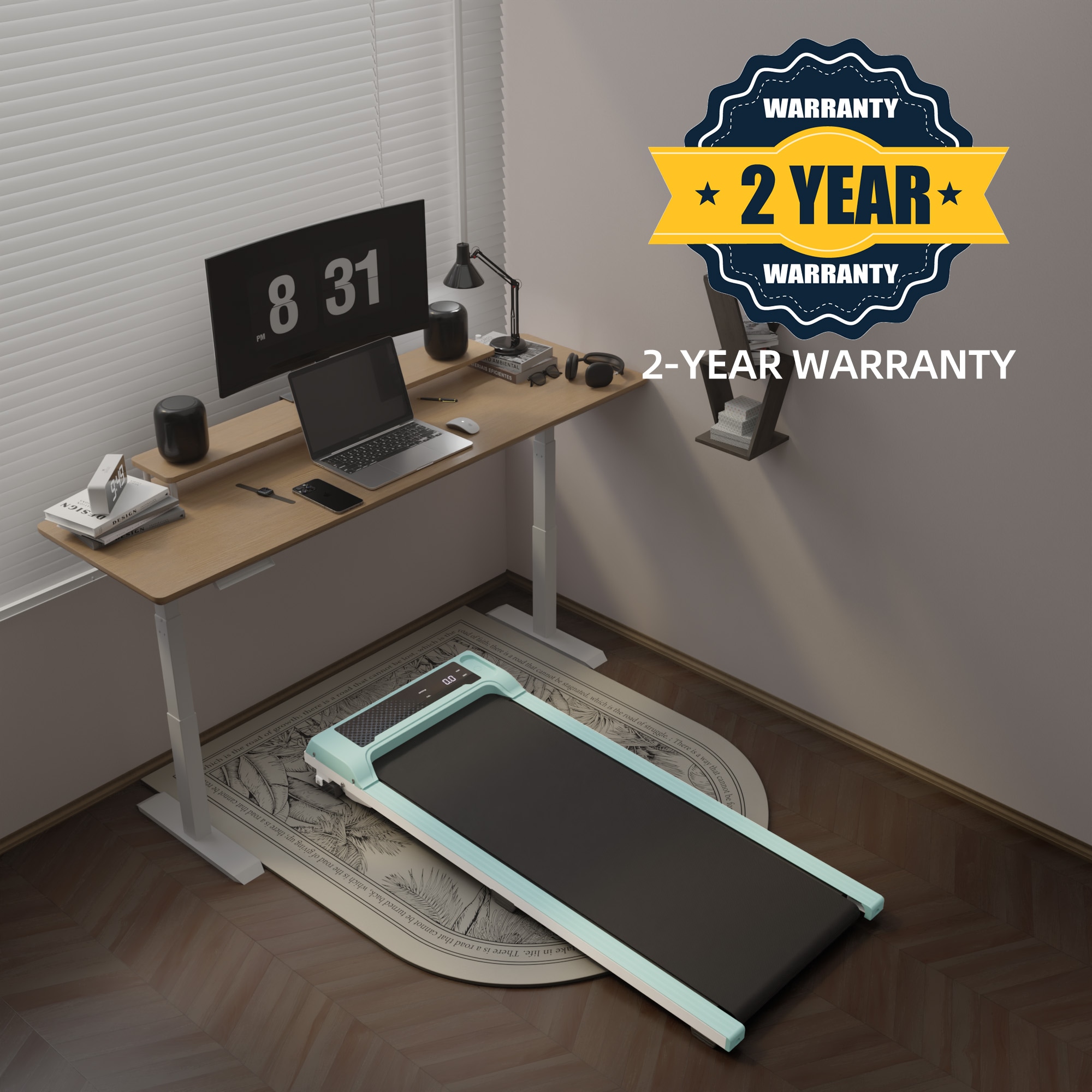 Walking Pad Under Desk Treadmill,Portable Small Treadmills For Home And Office,Super Quiet Motorized Walking Jogging Running Machine With Remote Control_voghion.com